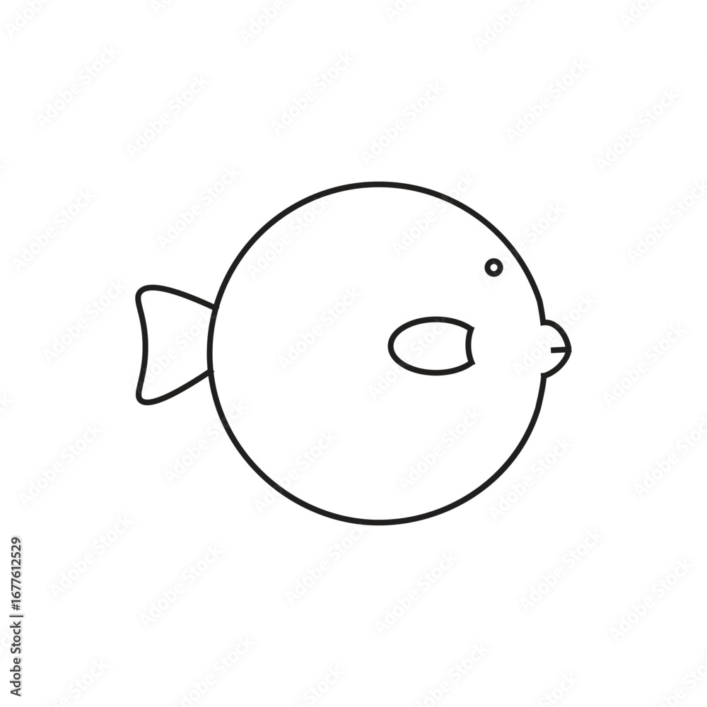 Fototapeta premium vector illustration of a fish