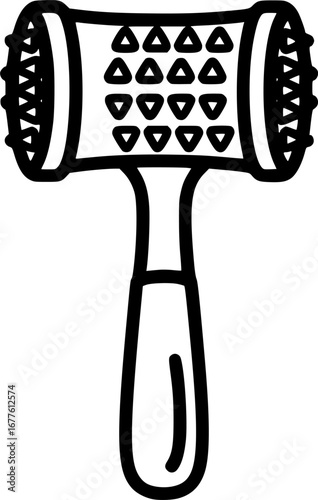 Toy microscope outline icon vector
