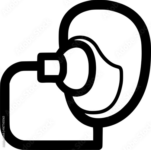 Anesthesia mask outline icon vector
