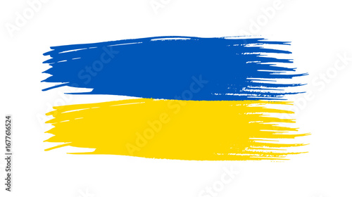 Ukrainian national flag in grunge style