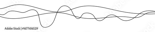 Thin curved wavy lines