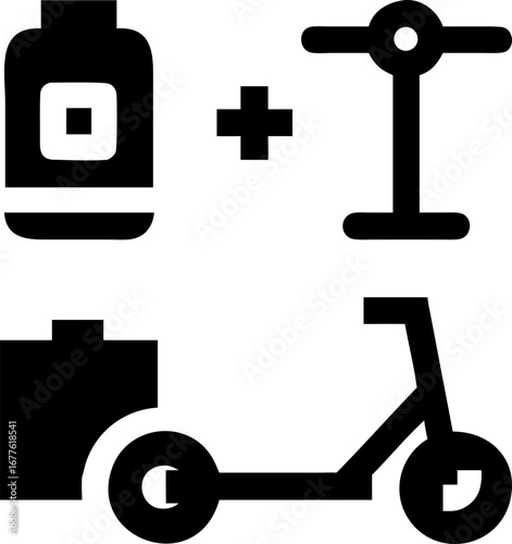 Modern electric scooter components for urban mobility and sustainable transport solutions