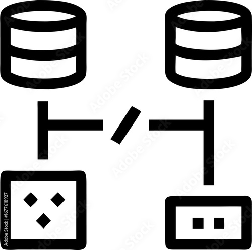 Innovative data connection concept with synchronized databases and seamless information flow