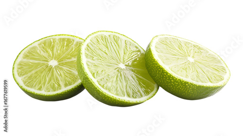 Lime Slices on Transparent Background for Graphics