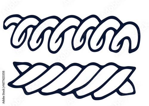Line drawing cartoon wheat pasta stock illustration