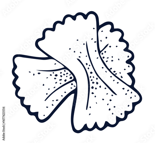Line drawing cartoon wheat pasta stock illustration