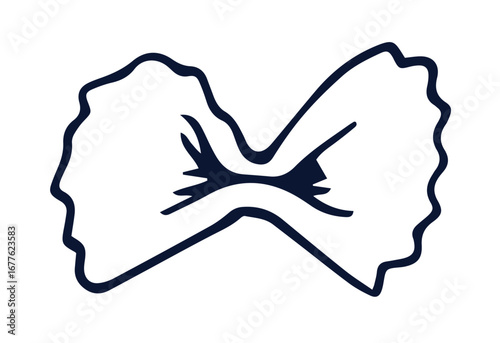 Line drawing cartoon wheat pasta stock illustration