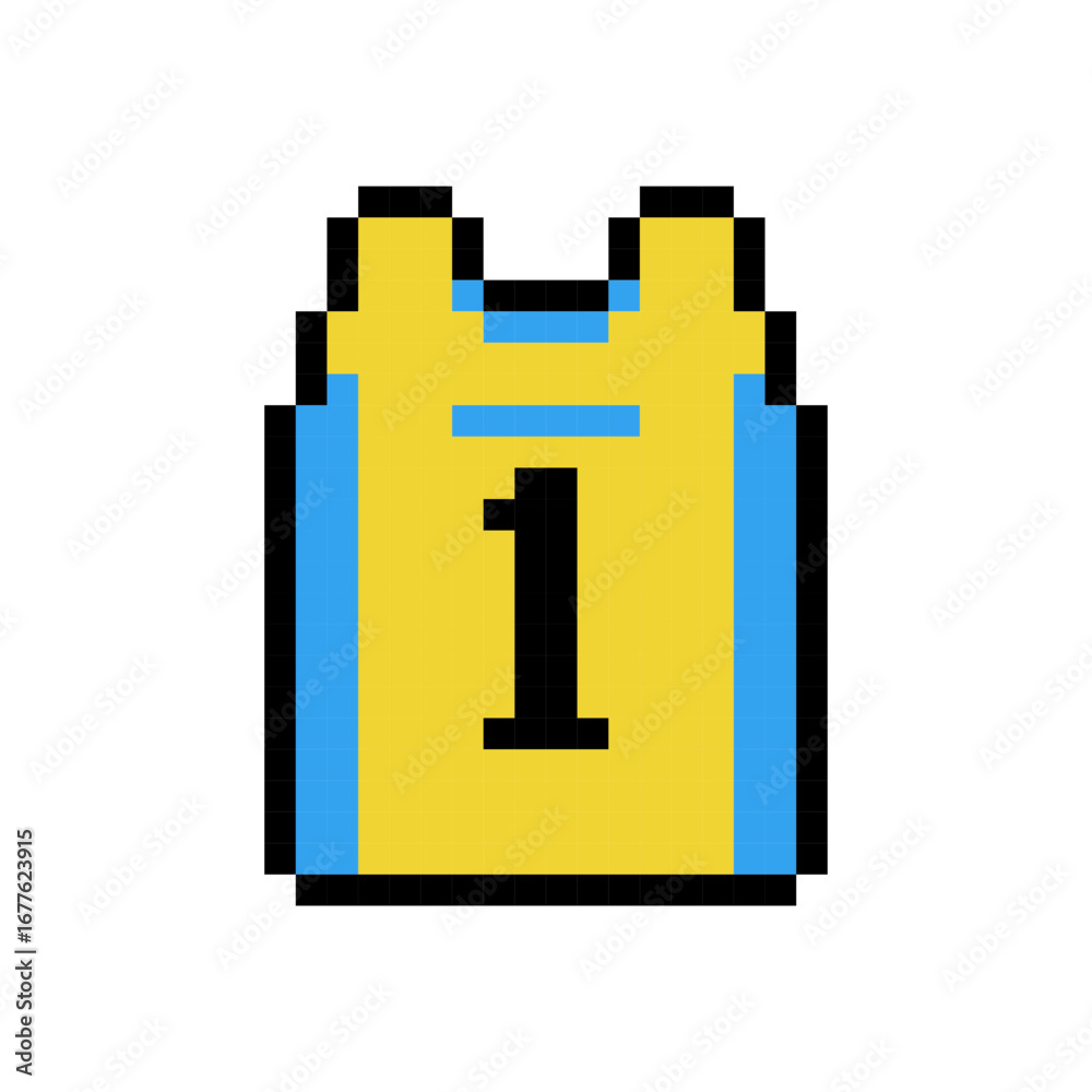Fototapeta premium 8-Bit Basketball Jersey Icon