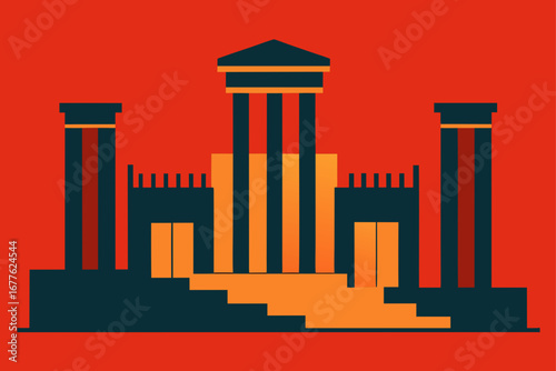 vector illustration of a column