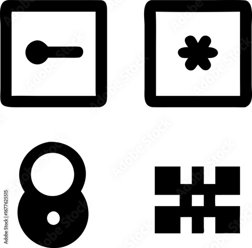 Unlock security and access with modern icons for digital and physical protection needs