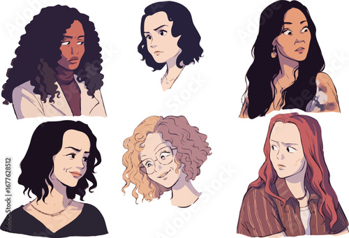 set of women or girl