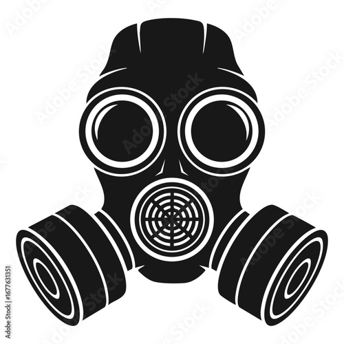 gas mask vector illustration isolated on white background