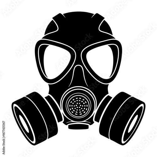 gas mask vector illustration isolated on white background