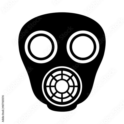 gas mask vector illustration isolated on white background