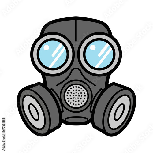 gas mask vector illustration isolated on white background