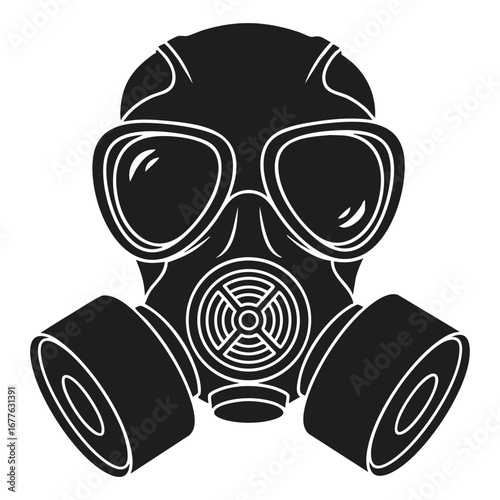 gas mask vector illustration isolated on white background