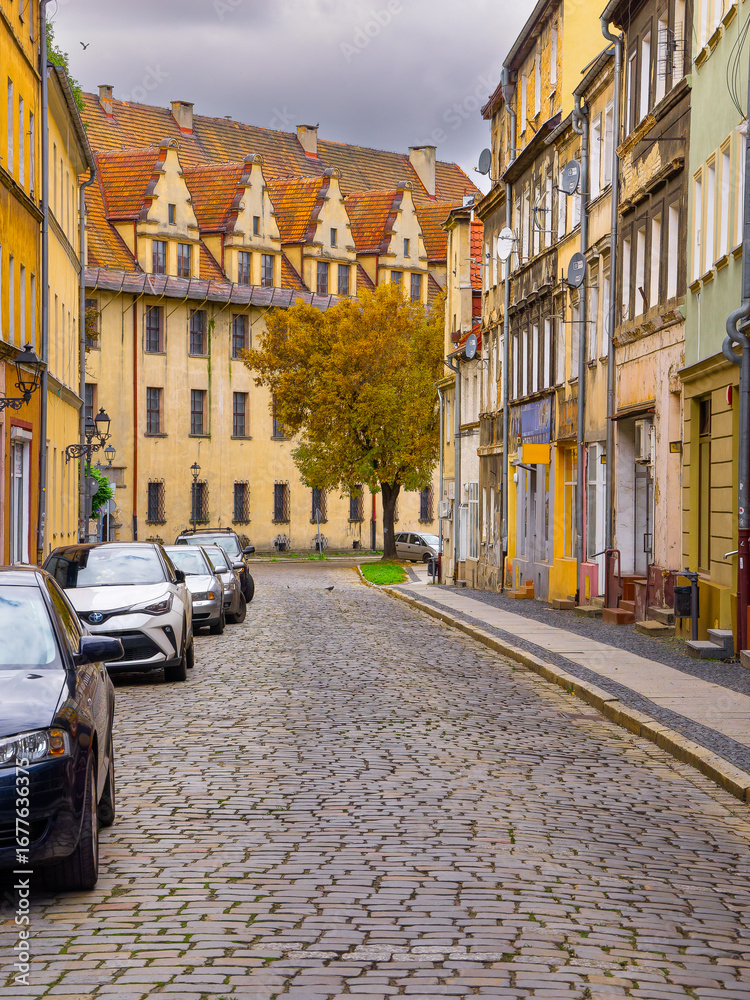 Obraz premium 2024-10-11; old streets of brzeg poland