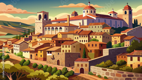 The Old Town of Cáceres in Spain blends Roman, Islamic, and Gothic architecture, its narrow cobbled alleys and stone mansions creating a timeless medieval atmosphere.