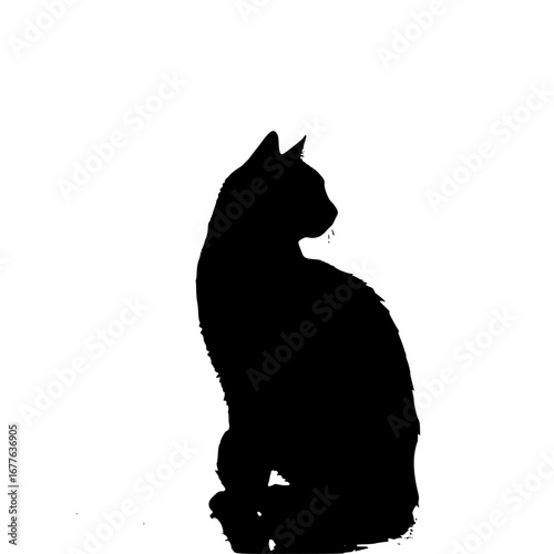 silhouette of a cat