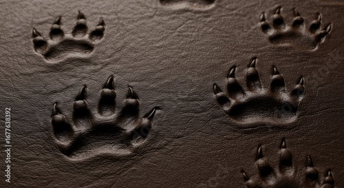 Bear paw prints dark texture background image