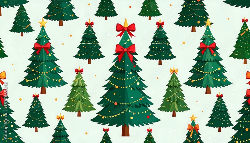 Obraz premium Christmas tree pattern (1)