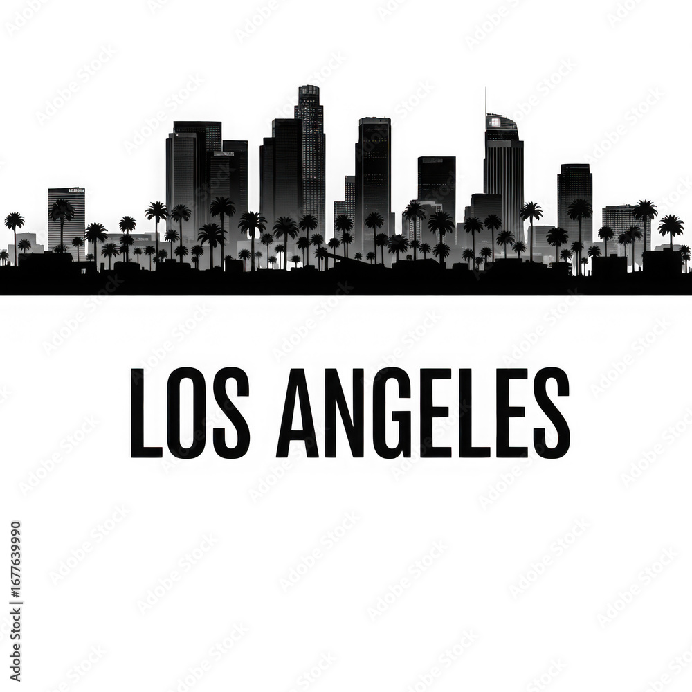 Naklejka premium Dramatic cityscape silhouette of modern skyscrapers illuminated against a deep night sky transparent background