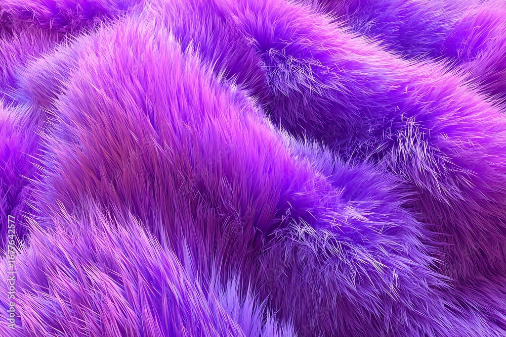 Obraz premium Vibrant purple and magenta faux fur texture displays a dynamic, detailed surface.