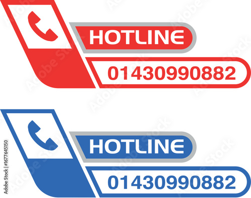 Hotline Number Contact Icon Vector Design