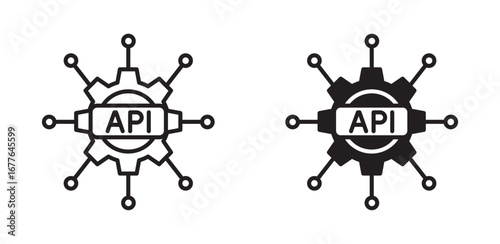 Gear api icon set , Application Programming Interface icons