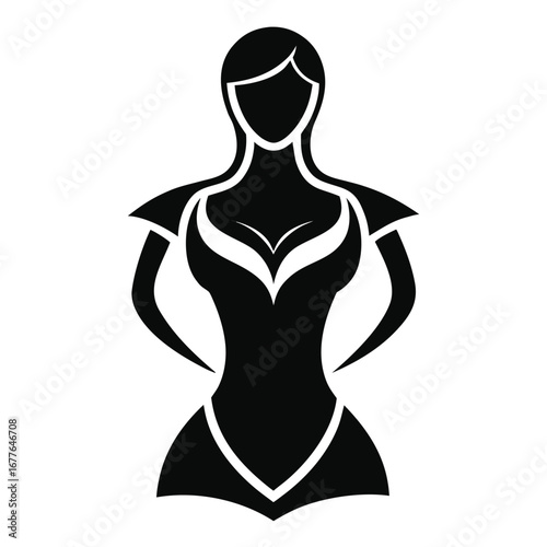 Breast Silhouette Vector icon on white background