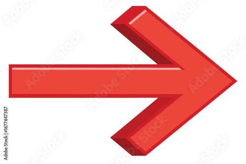 Free Download Directional Red Arrow Icon Sign Symbol Indicating Rightward Motion and Navigation for User Interface and Website Design - GFXLoad