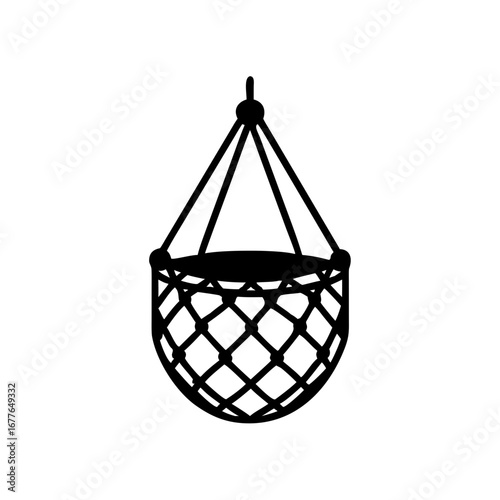 Traditional Woven Fish Basket (Bamboo Pata) Silhouette
