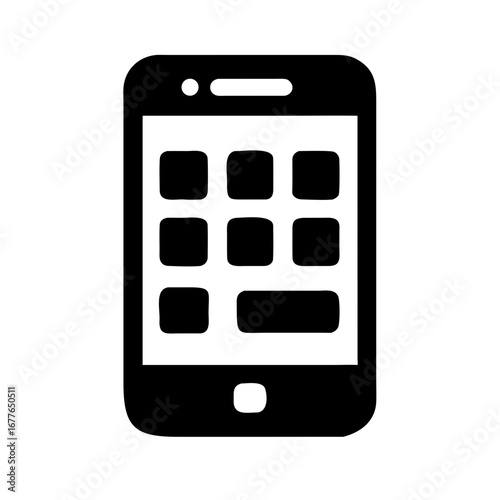 Mobile Device and Communication Glyph Icon
