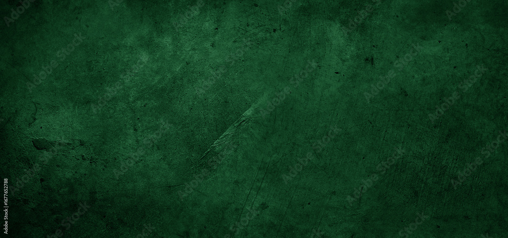 Fototapeta premium Dark green concrete wall background
