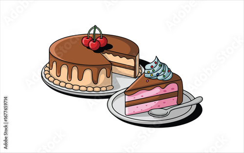 birthday cake with candles