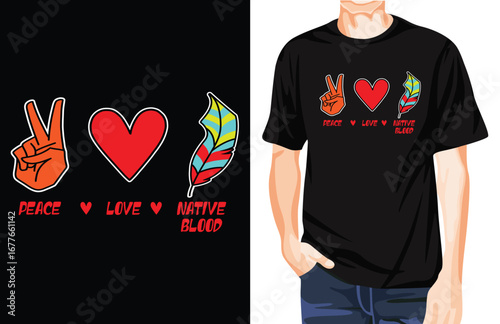 Native blood t-shirt design