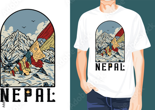 Nepal t-shirt design unique idea
