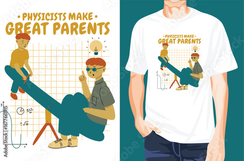Physics dad t-shirt design