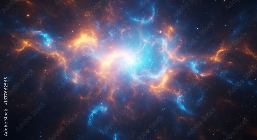 Fototapeta premium Cosmic Energy Explosion in Space.