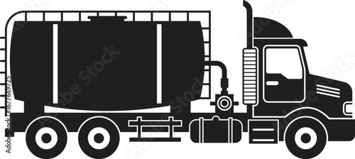 Fuel Tanker Truck Silhouette