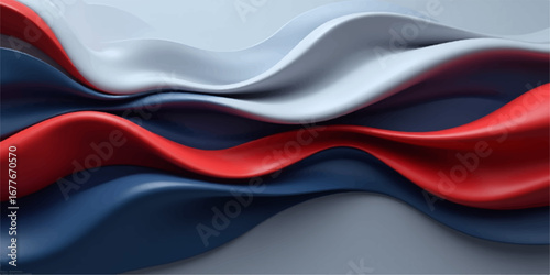 Red and black satin background with flowing waves and smooth fabric texture