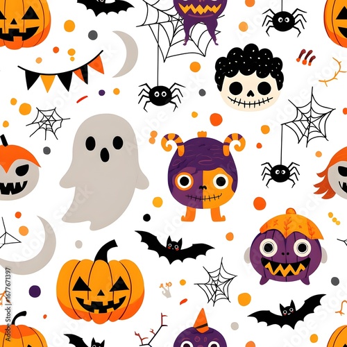 halloween seamless pattern