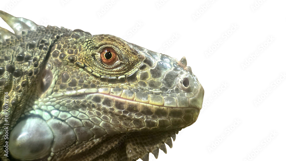 Green Iguana (Iguana iguana) Isolated on a White Background with Copy Text Space. Exotic Reptile Species Element for Wildlife Posters, Educational Themes, and Nature-Inspired Designs. PNG File Green Iguana (Iguana iguana) Isolated on a White Background with Copy Text Space. Exotic Reptile Species Element for Wildlife Posters, Educational Themes, and Nature-Inspired Designs. PNG File