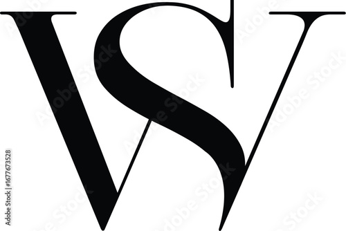 Vector WS, SW logo