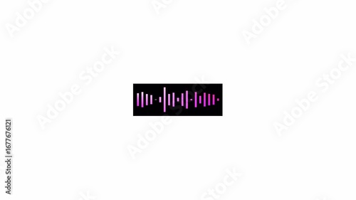  audio waveform spectrum animation.line digital minimalist sound wave animation, Line audio wave visualization voice record. Abstract sound wave background. Animated sound wave spectrum with alpha cha