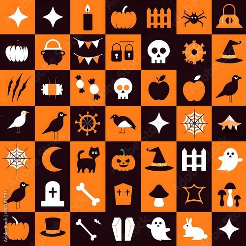 halloween seamless pattern