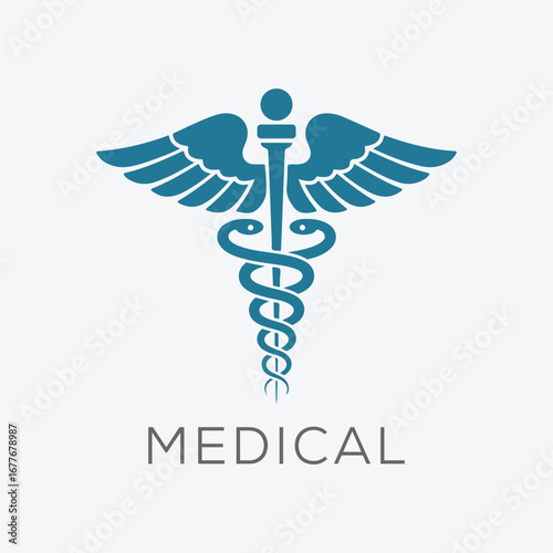 	
Caduceus medical symbol vector with editable stroke.	
