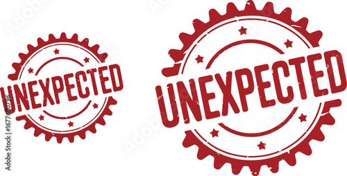 Unexpected stamp vector design element isolated on white
