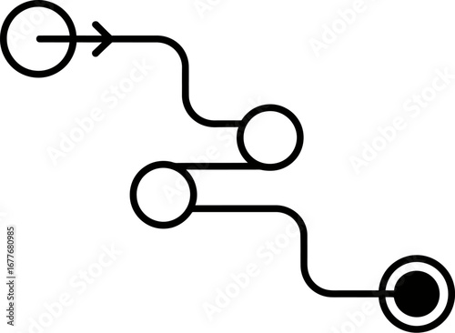 Flowchart process diagram steps from start to end illustration