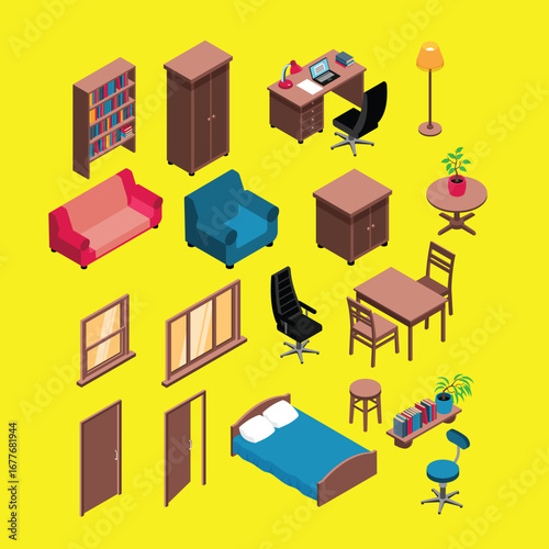 Different Furniture for home and office icons Best File for downloads